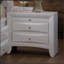 Table de chevet 1Pc avec finition en chêne et deux tiroirs de rangement-409134022
