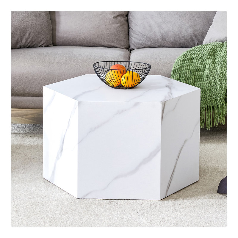 Table basse moderne en panneau de fibres à densité moyenne, avec des motifs texturés complexes, une table basse de style et de texture pour redéfinir votre décoration intérieure et améliorer votre espace de vie, un design élégant et durable