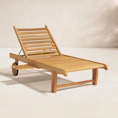 23.5'' Outdoor Teak Chaise Lounge