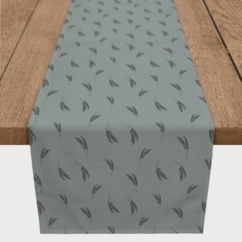 Rectangular Table Runner, 72" x 16", Blue/Dark Gray