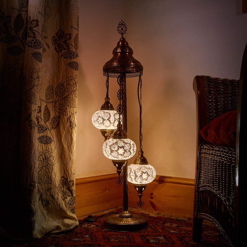 Morrisville 102cm Copper Lighting Floor Lamp Set