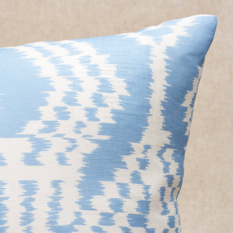Asaka Ikat Pillow, Chambray