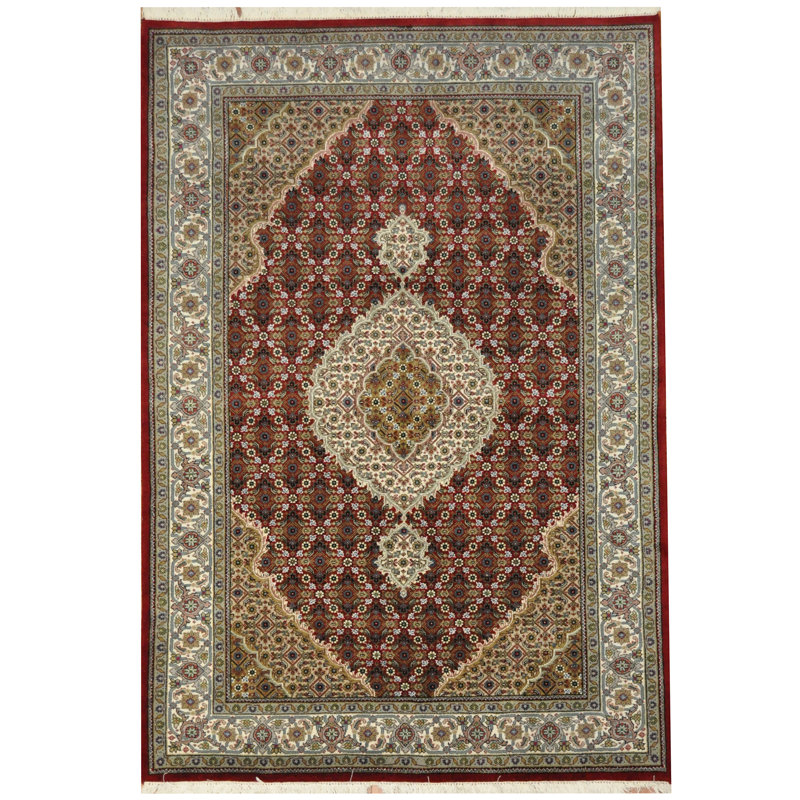 Tapis en laine et soie noué à la main Yasir
