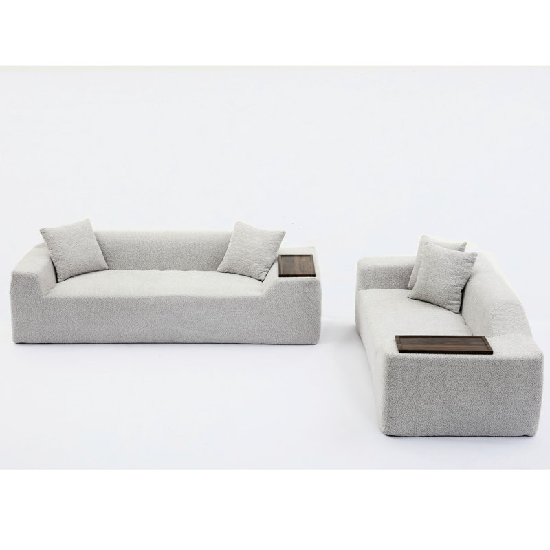 3 places et 2 places - gris avec table de bout pour salon gris moderne,, Light Grey