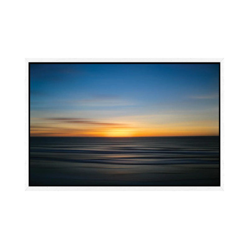 Solano Beach Blur 1 Piece Wall Art on Canvas, 101.6 cm H x 66.04 cm W, White Framed