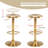 Juddson 1Pc Bar Stools, Adjustable Height Swivel Bar Stools, Metal Airlift Barstools, Backless Counter Height Bar Chairs for Kitchen Dining Room Pub Cafe-638905800-593795850