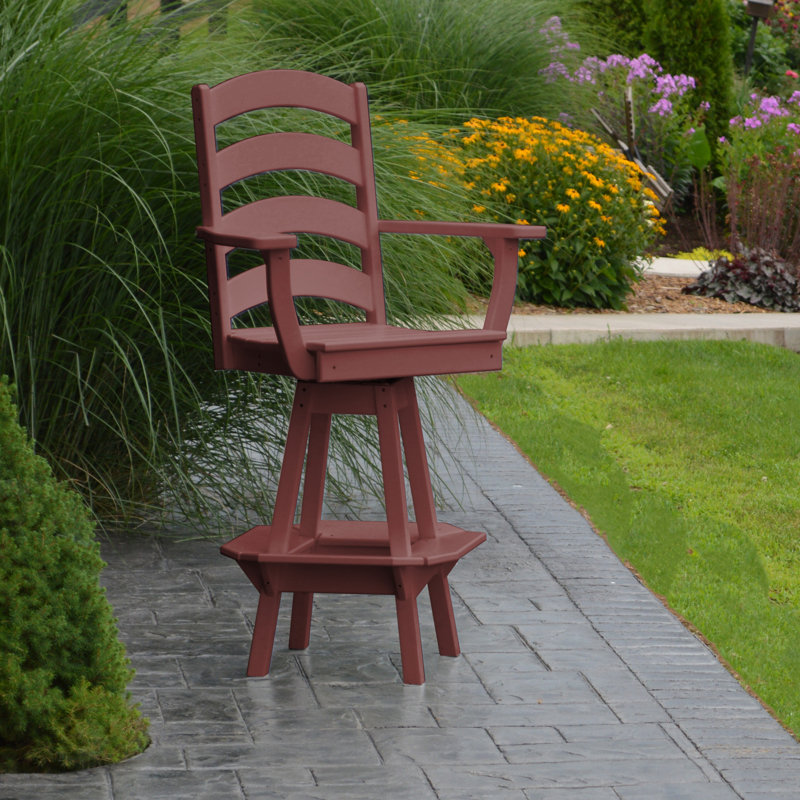 Tabouret de bar rotatif 29 po Nettie, Bois de cerisier