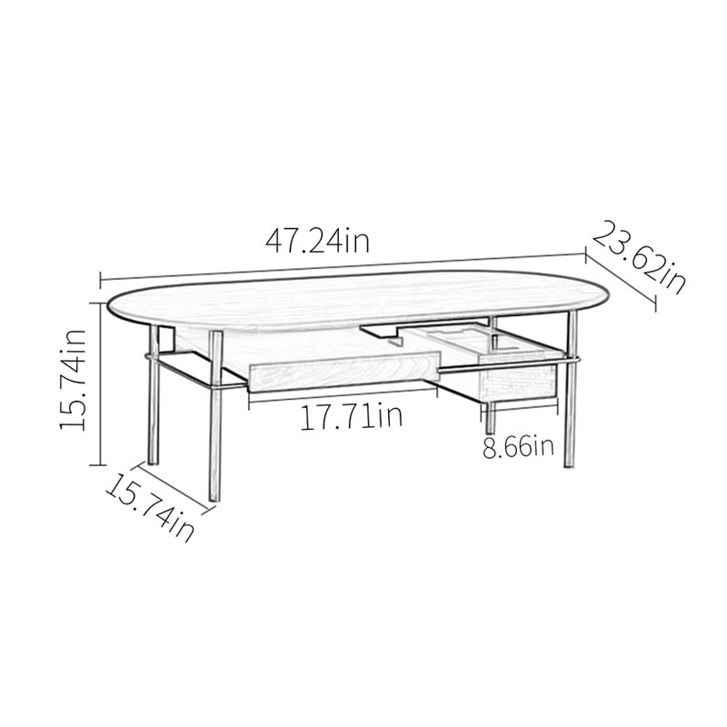 Medieval-style solid wood coffee table