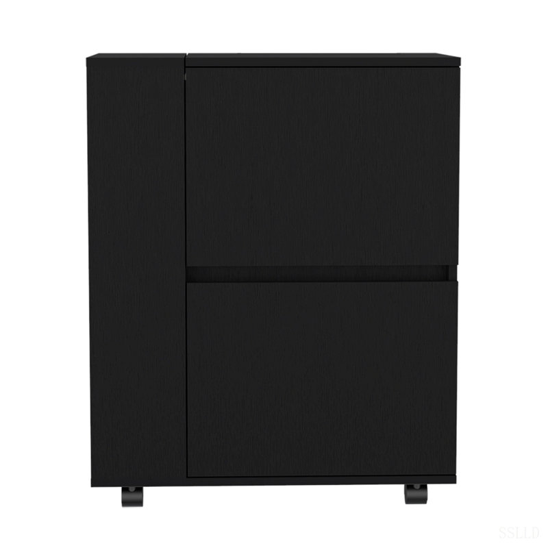 Chariot-bar, salon, noir, Noir