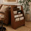 Porte-revues sur pied en bois massif Lurva