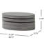 Table basse ovale noire rotative avec base et fonction pivotante moderne