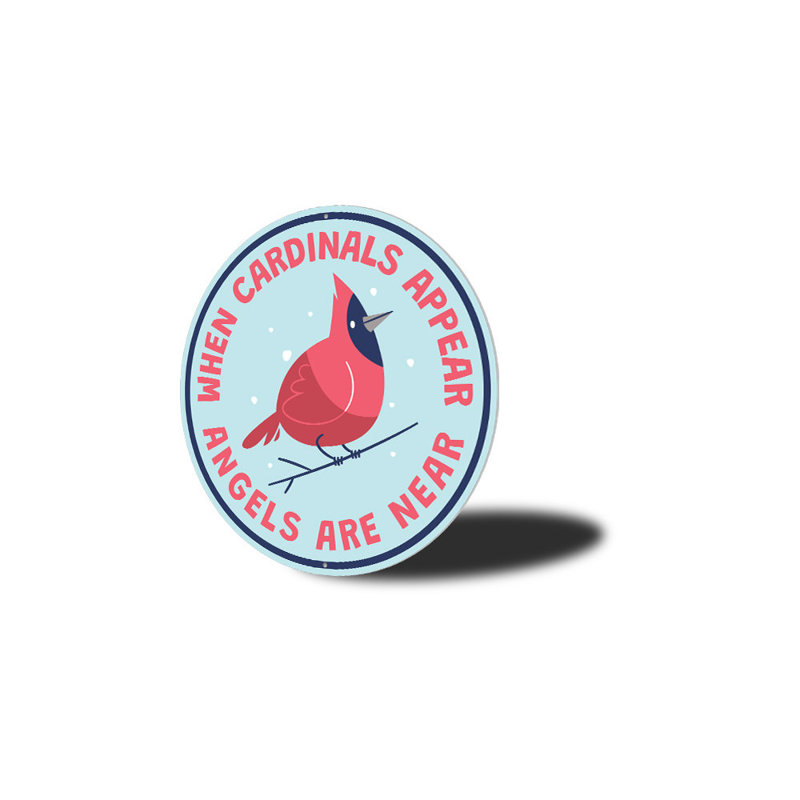 Plaque de cardinal en aluminium pour Noël, H 18 po x l 18 po x P 0,06 po