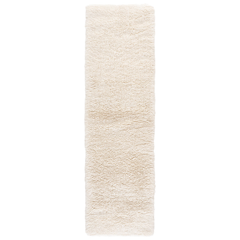 Casablanca 875 Hand Loomed 65% Wool; 35% Cotton Solid Color Rug, Runner 2'3" x 8'