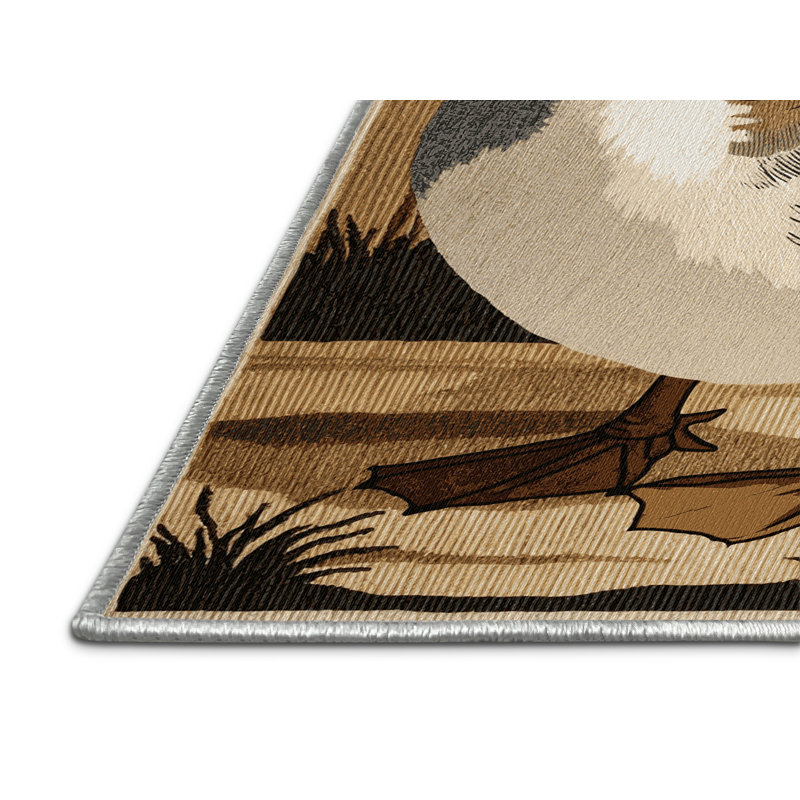  Tapis lavable oiseaux à canard pilet, Rectangulaire 2 pi x 3 pi