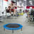 UpperBounce 40" Mini Fitness Exercise Trampoline Rebounder Trampette, 2-Way Foldable with Carry-on Bag