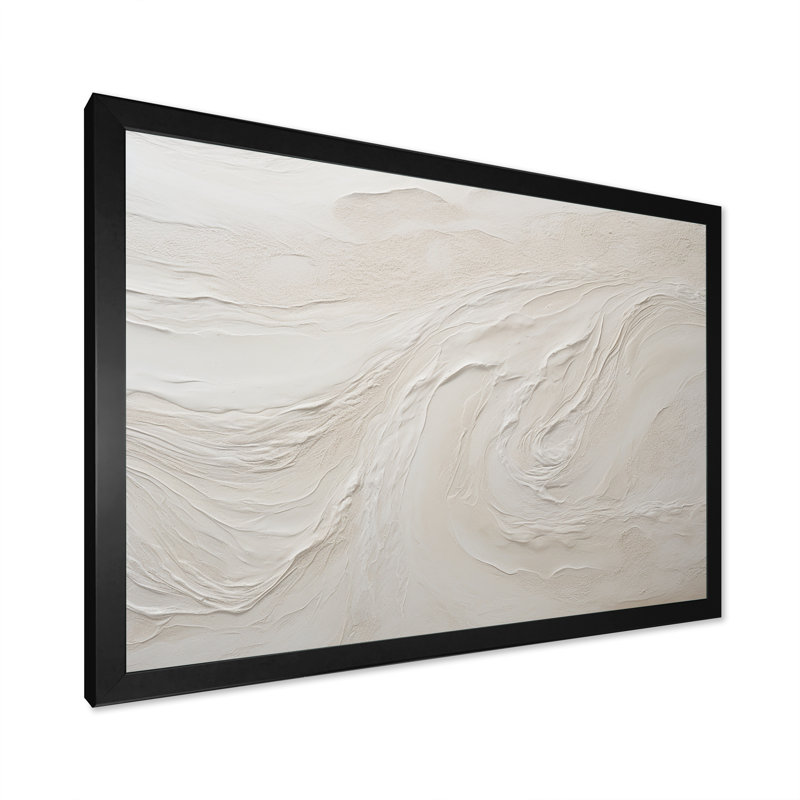 «Modern Beach Beige Sand Charm I», impression sur toile de bord de mer, impression sur toile, H 12 po x l 20 po, Noir