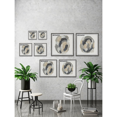 « neutral vortex v », ensemble de 2 reproductions de peintures à l’acrylique encadrées