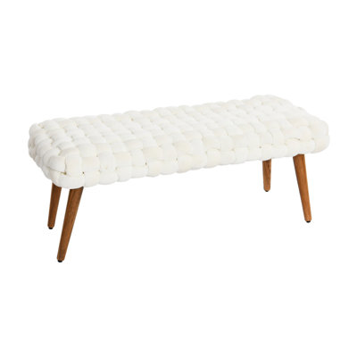 Clemmone Woven Velvet Bench
