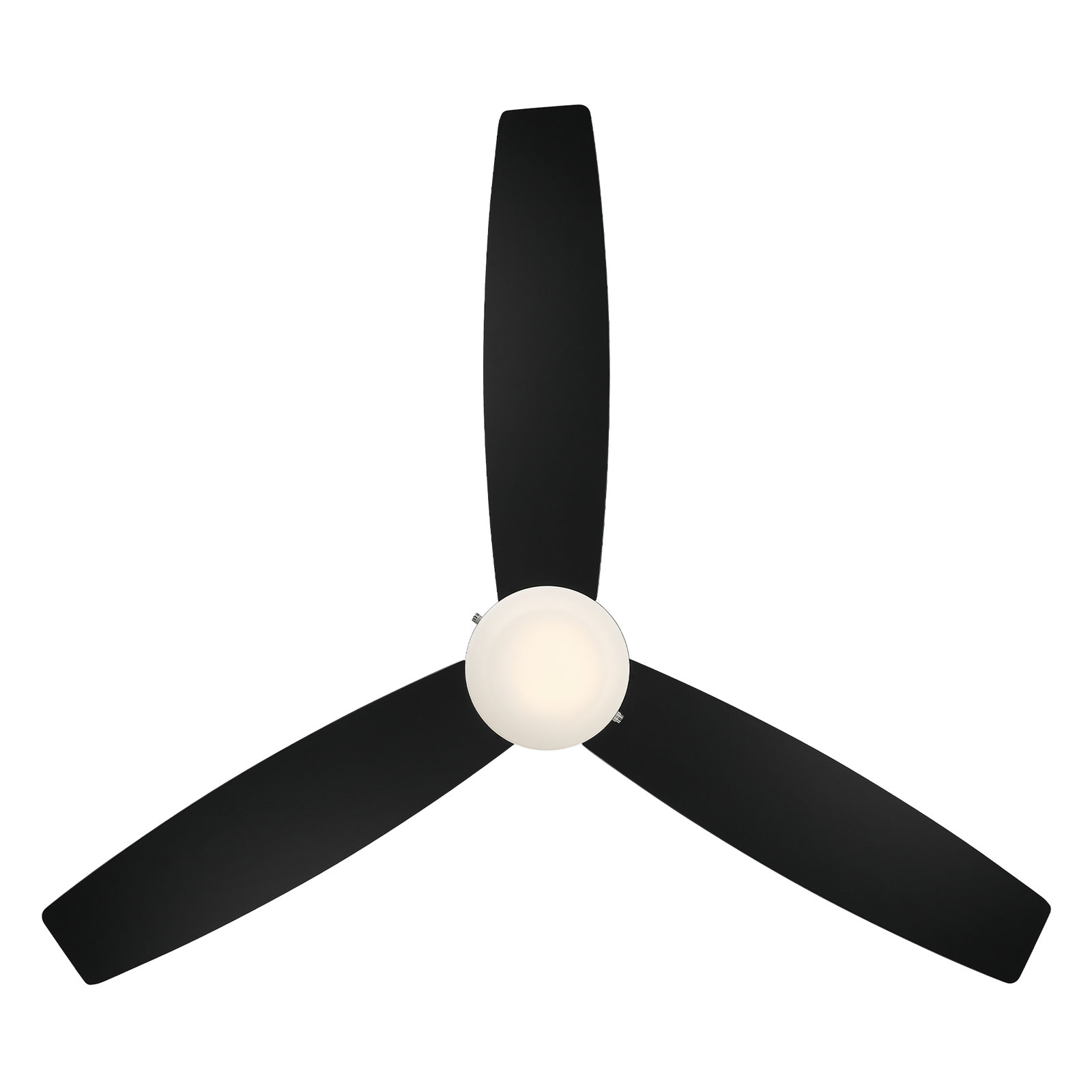 Atlantis 52" Ceiling Fan with LED Light Kit, Matte Black