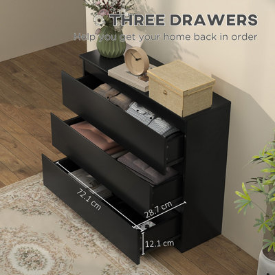 80 cm W Chest of 3 Drawers