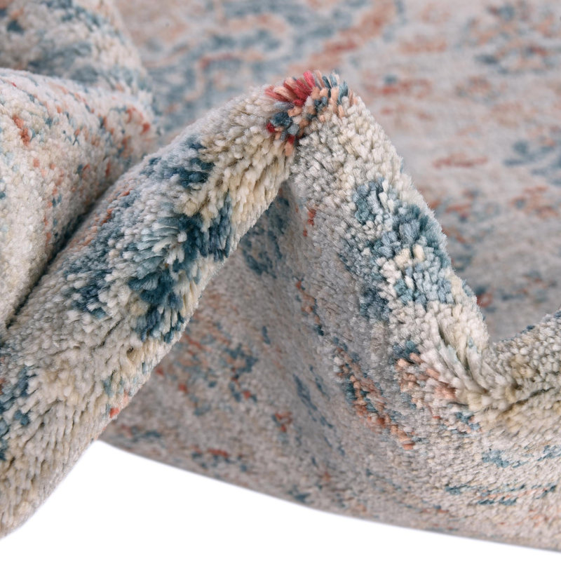 Tapis beige / bleu / gris Kaleigh, Tapis de couloir 2 pi x 8 pi
