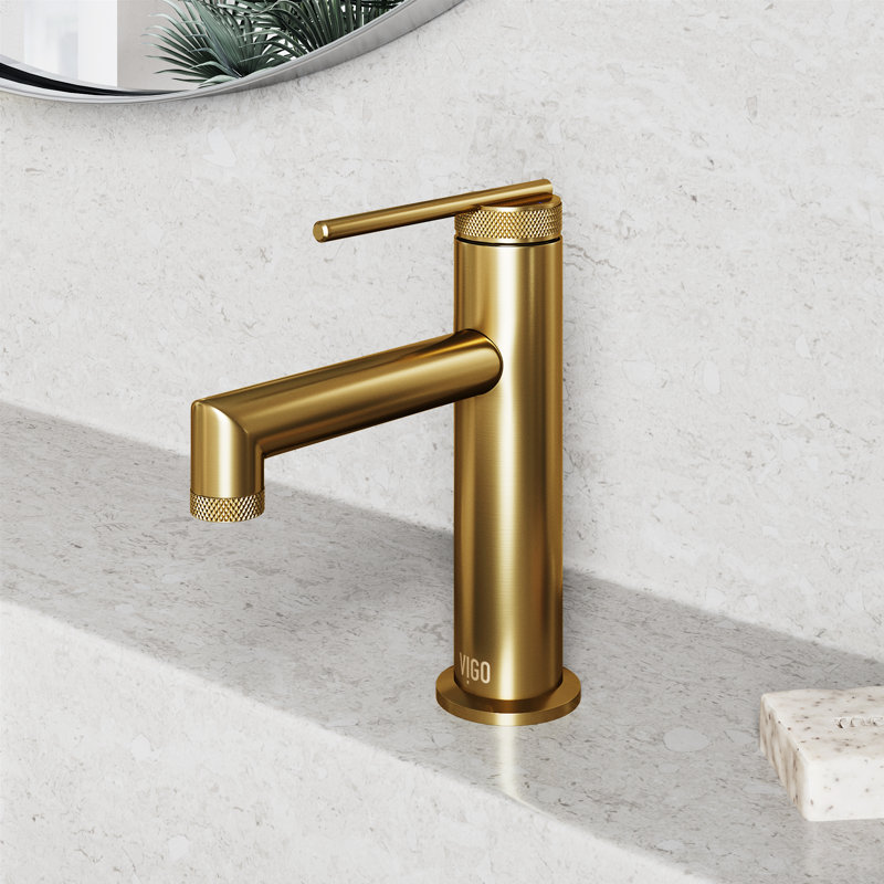 Robinet pour salle de bain à poignée simple Sterling, Or brossé mat
