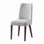 Chaise avec pieds espresso et tissu gris