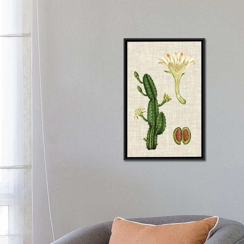 «Elegant Tropicals III», impression sur toile tendue, H 26 po x l 18 po x P 1,5 po, Toile avec cadre noir, Pas de tapis