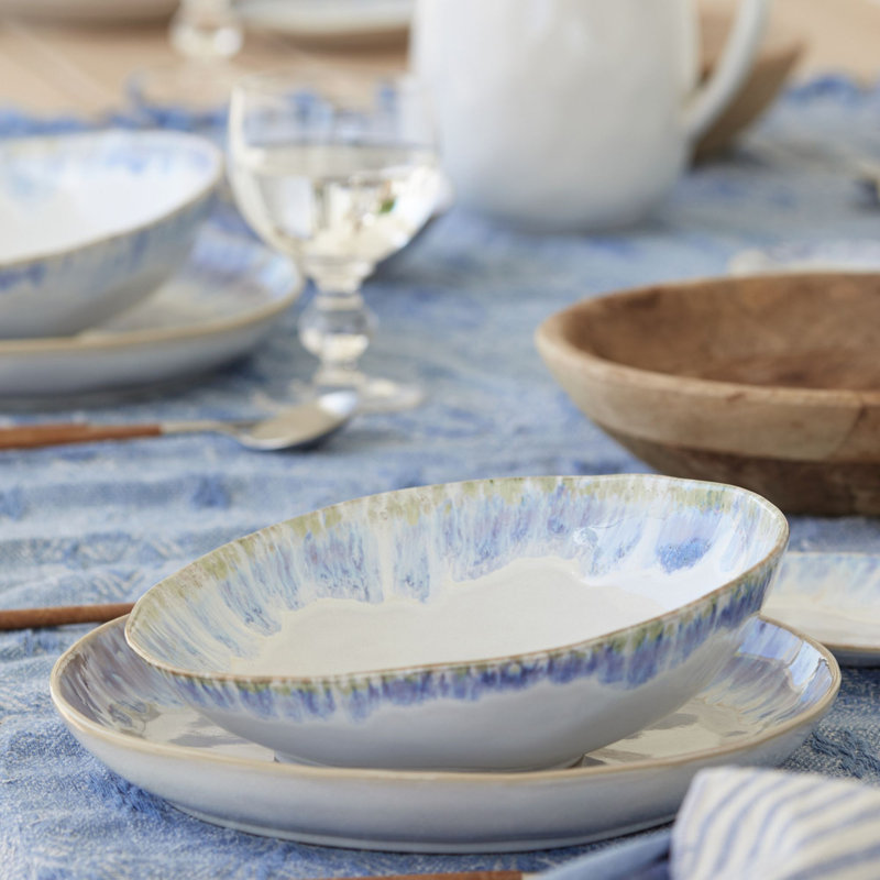 Ria Blue Ceramic 9.26" Serving Bowl Set