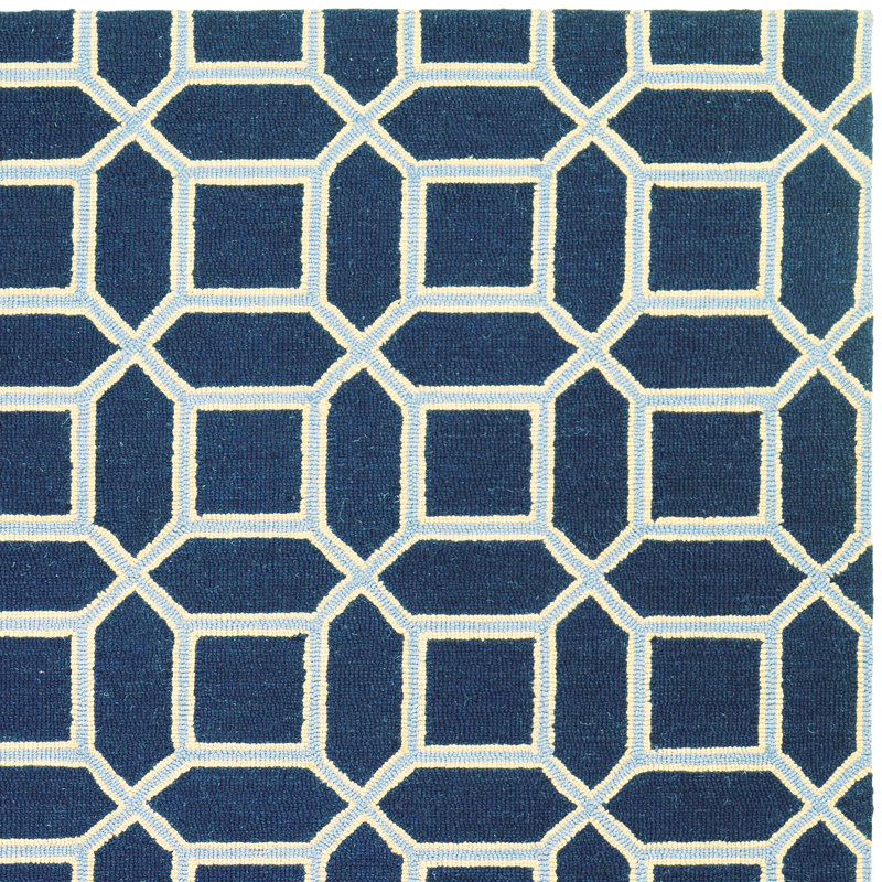 Wool Geometric Indoor Rug, Rectangle 2' x 4'