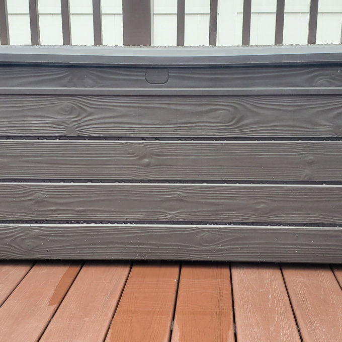 Keter Brightwood 120 Gallon Outdoor Storage Deck Box – Dark Brown
