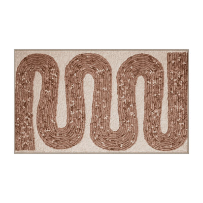 Machine Washable Brown Area Rug