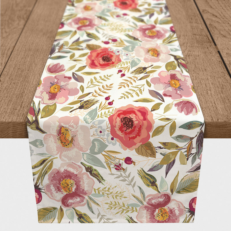 Chemin de table floral Meidinger, 90 po x 16 po