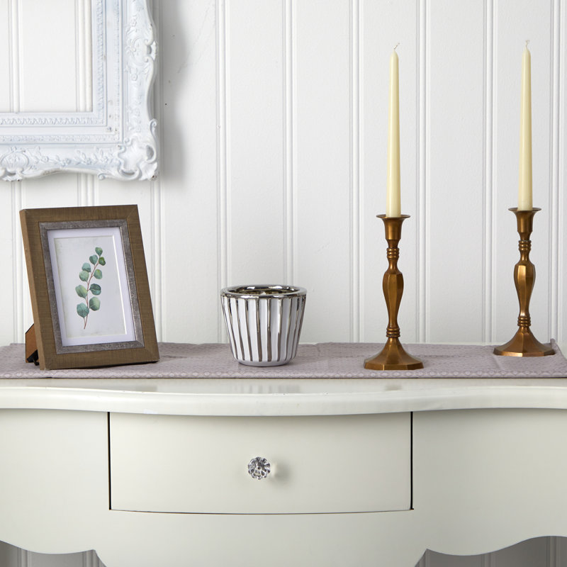 Vase de table en céramique Arvide, H 4,25 po x l 4,75 po x P 4,75 po, Argent