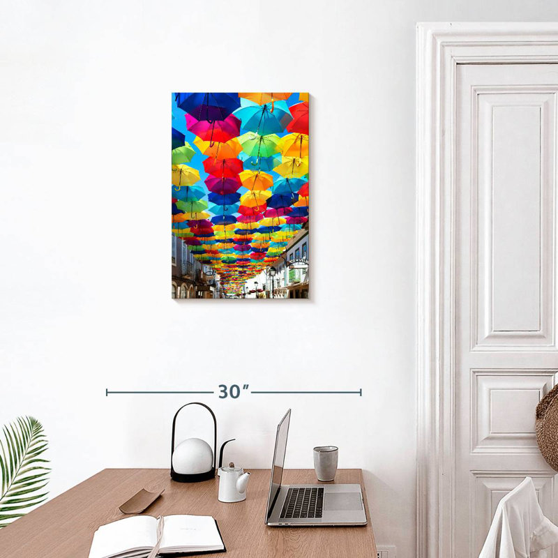 Kerner Colourful Umbrellas I, 24" H x 16" W