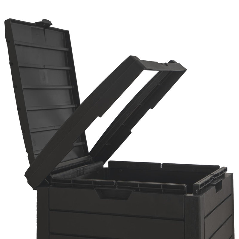 Poubelle et poubelle de recyclage ouvertes Olilawn - 31 gallons, avec couvercle et ramasse-gouttes, matériau imperméable
