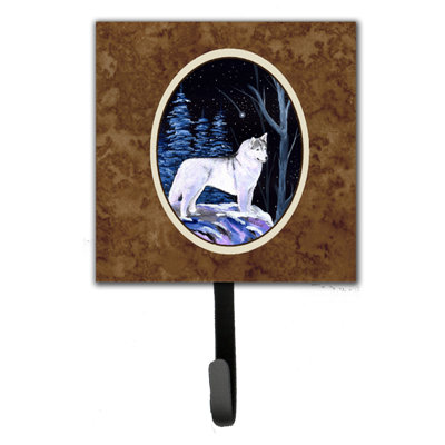 Porte-laisse et crochet mural starry night sibérie husky