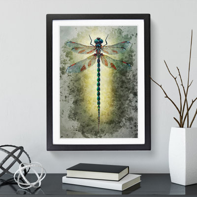 Dragonfly Watercolour No.1 - Framed Print