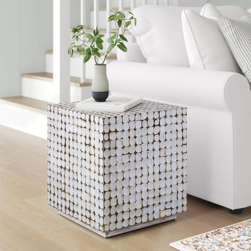 Abbie End Table, White