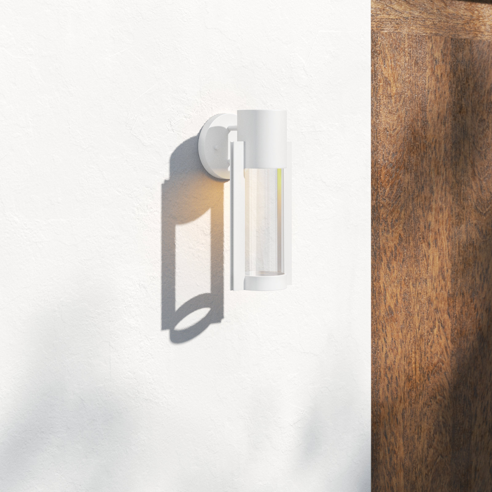 Eddy Integrated LED Outdoor Sconce, White