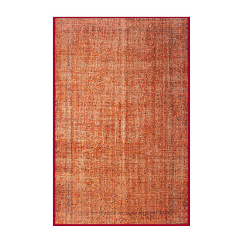 Tapis contemporain orange, Rectangle 5 pi x 7 pi