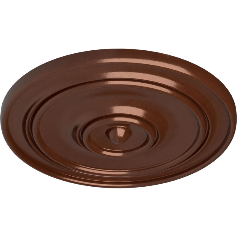 Endurathane Large Classic Ceiling Medallion, 54"OD x 4 7/8"P (Fits Canopies up to 13 1/2"), Hand-Painted Copper Penny Finish
