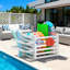 Rangement flottant pour piscine autoportant avec 6 crochets repositionnables H 3,2 pi x l 2,9 pi x L 5,3 pi