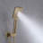 Modern 10" Rectangle Wall Mounted Pressure Balance Rainfall Shower System With Swivel Tub Spout And Handheld Shower-129108095