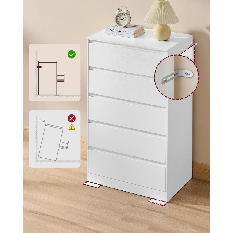 60.2 cm W Chest of 5 Drawers