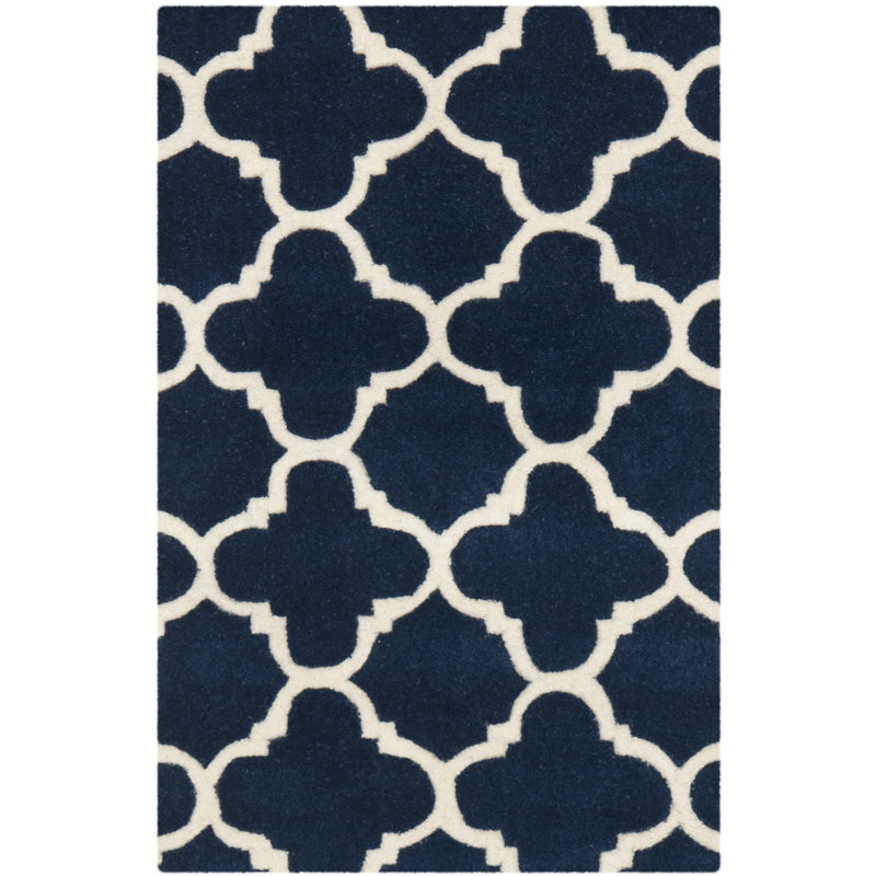 Teresita Hand Tufted Wool Geometric Rug, Rectangle 3' x 5'