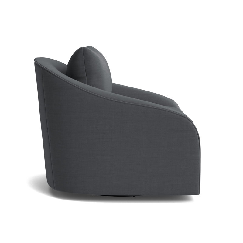 Laurel Swivel Chair, Performance Linen - Charcoal