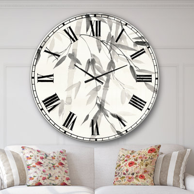 Horloge murale Swigart Bamboo Leaves II
