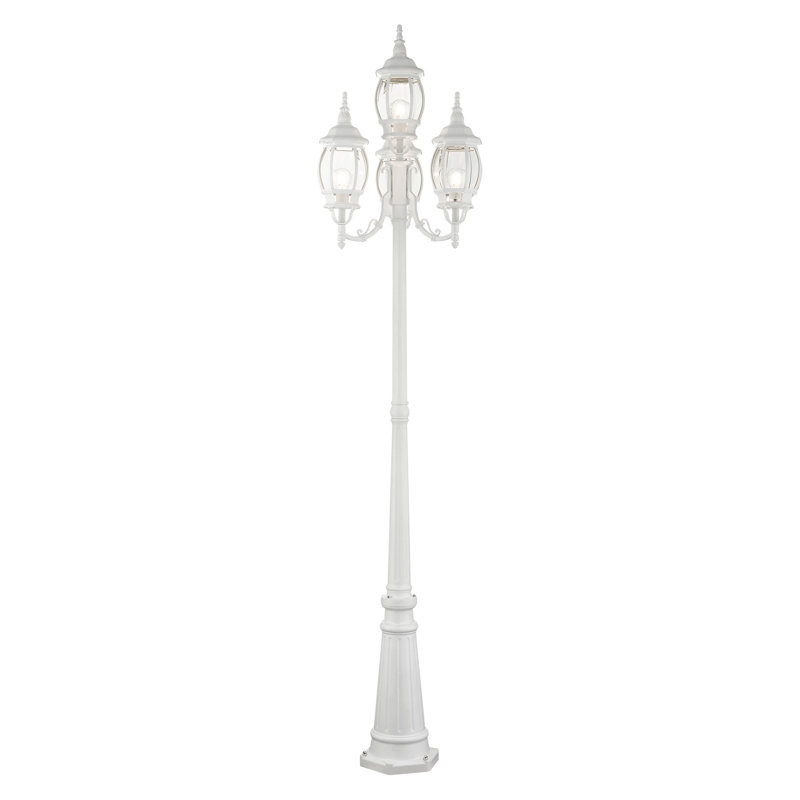 Lampadaire câblé à 4 lumières 93 po Analiz (double), Blanc