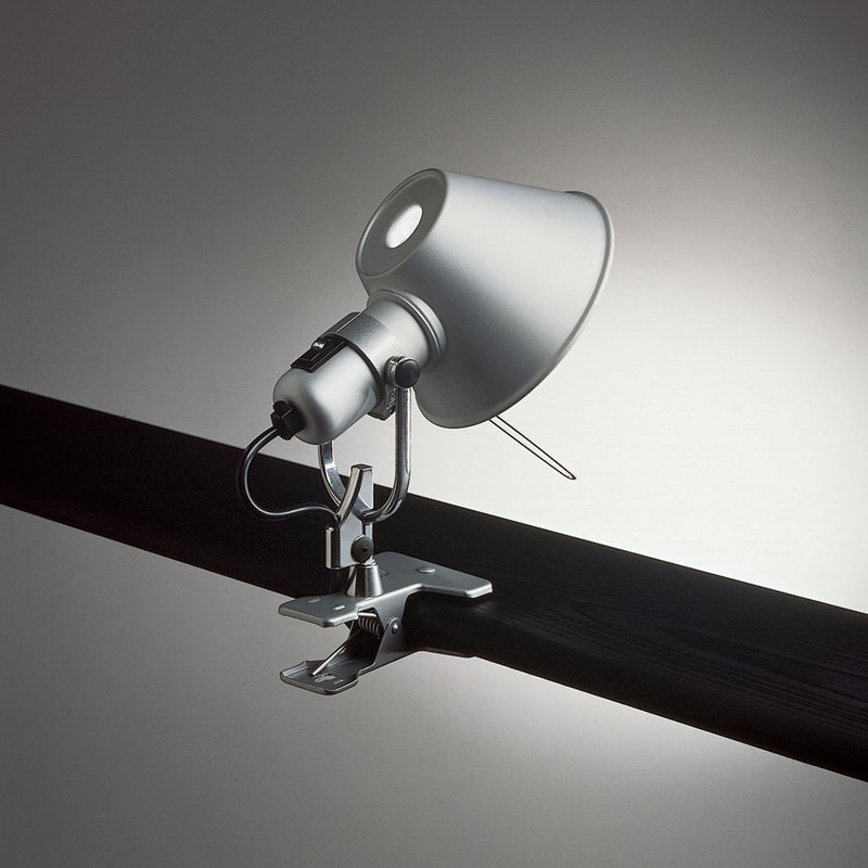 Classic Silver Adjustable Clip-on Shelf Lamp